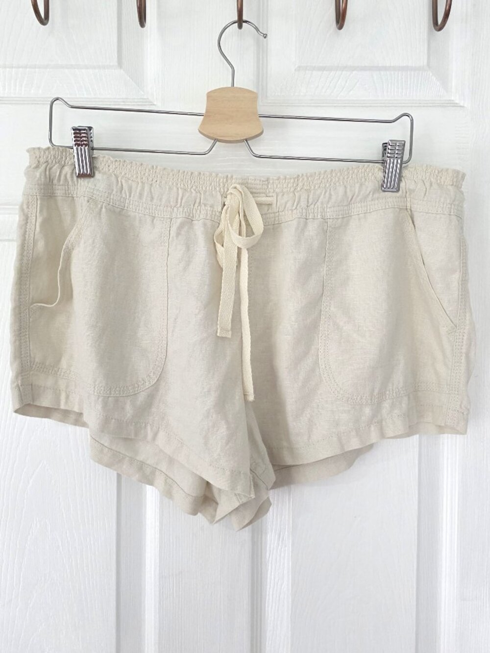 SO Ivory Linen Blend Pull On Shorts XL NWT Coastal Casual